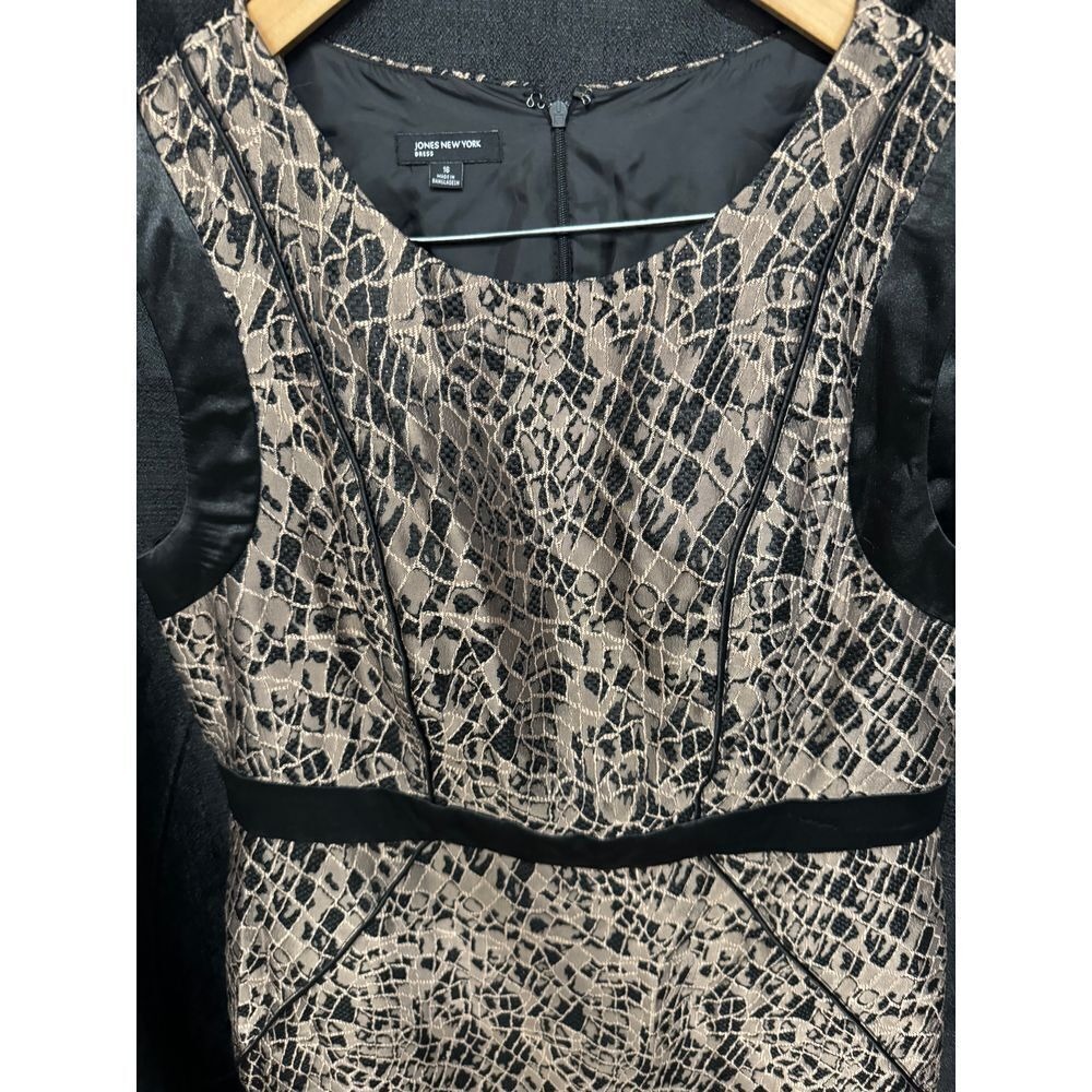 Jones New York | semi formal | brown/ black tank top Dress | Size 16 | - Picture 3 of 6